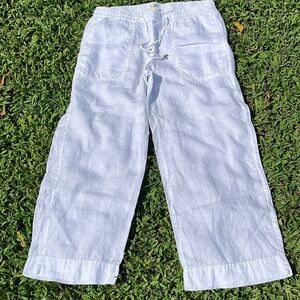 Eileen Fisher Organic Linen Cargo Pants Size PL (Petite Large)